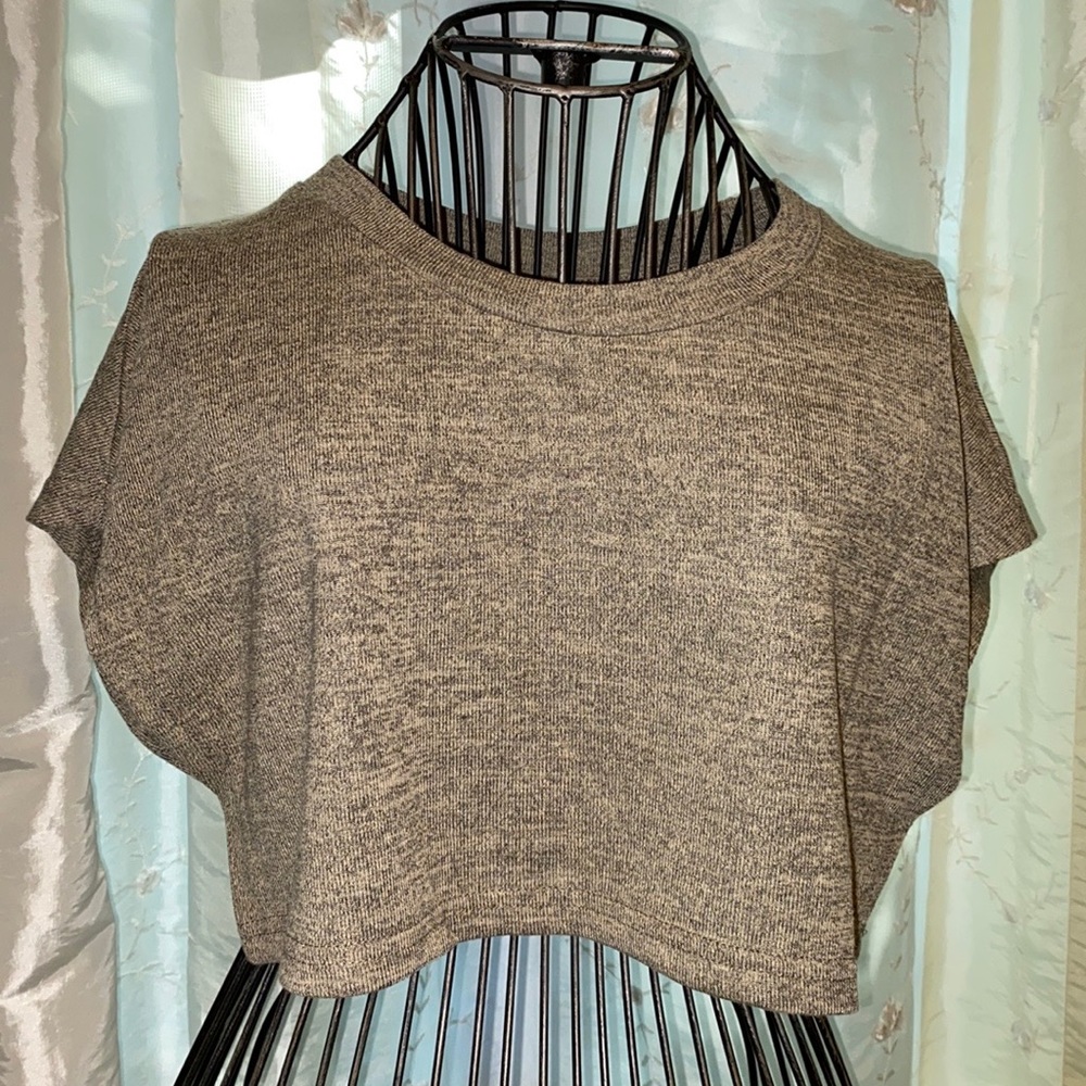 ~Fashion Nova~ Khaki Crop Top ONLY (Netflix and Chill Set)